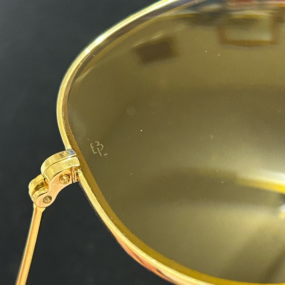 Ray-Ban Gold Aviator Sunglasses with Yellow Lenses - Picture 8 of 10